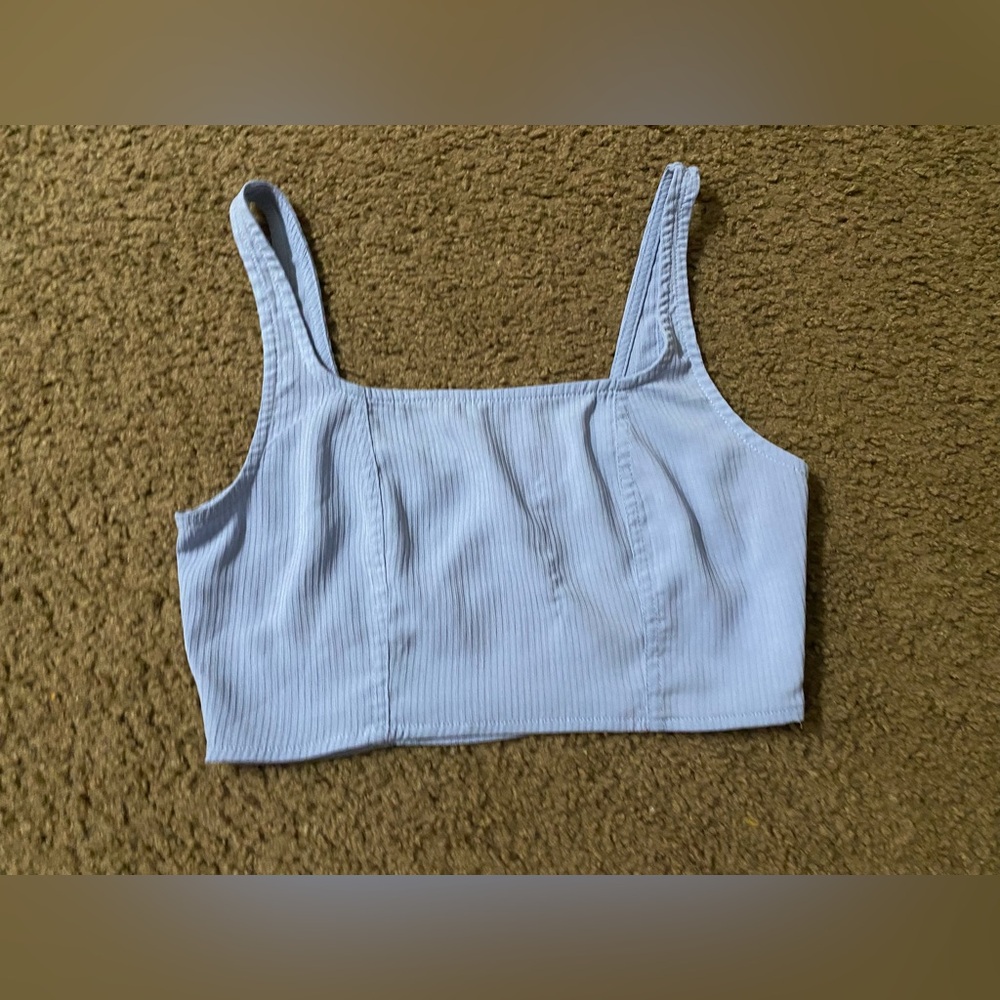 ☀️Kendall & Kylie light blue crop top size XS